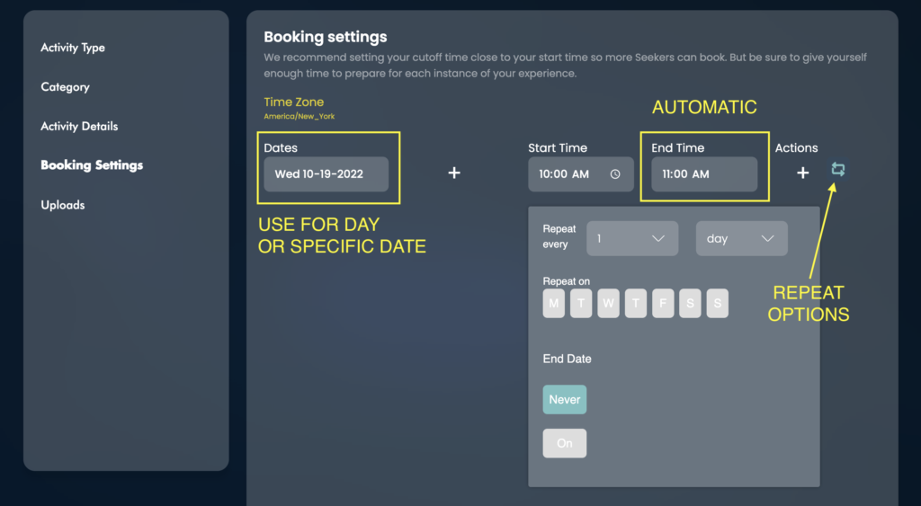 Custom Booking System for Tour Operators, Guides, Instructors, and Creators