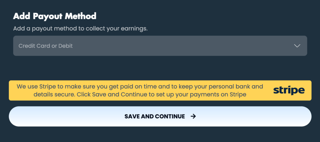 How to Add Your Payout Method