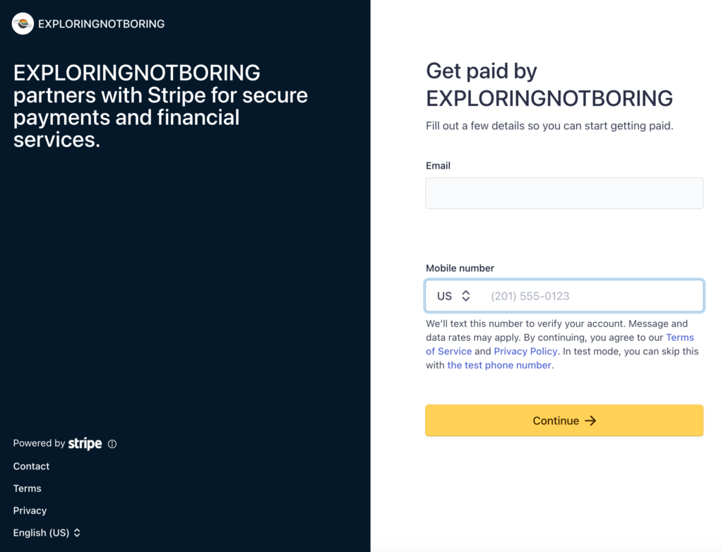 Stripe Payout Method